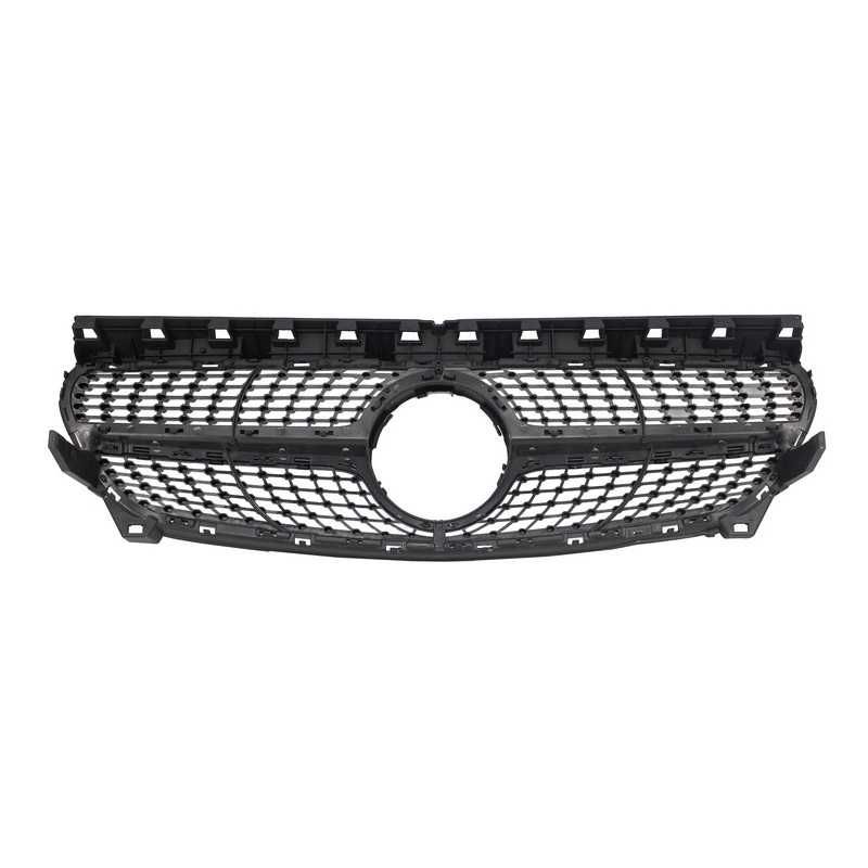 Grelha Frontal Diamante Mercedes CLA C117 Preto Brilhante