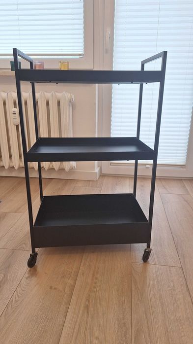 Wózek kuchenny czarny na kółkach do osobistego odbioru