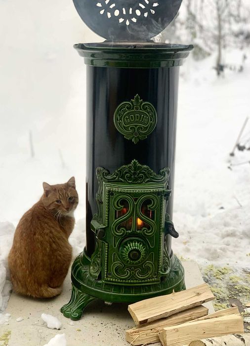 GODIN PETIT 3720 zielony piecyk, koza 5kW na drewno