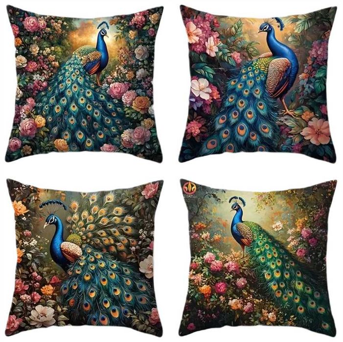 POSZEWKI 2D 45x45cm PAW KRÓLEWSKI dekoracyjne na poduszkę 4szt h245