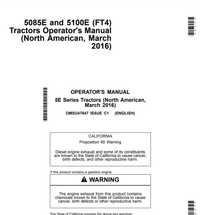 Instrukcja obsługi John Deere 5085E, 5100E