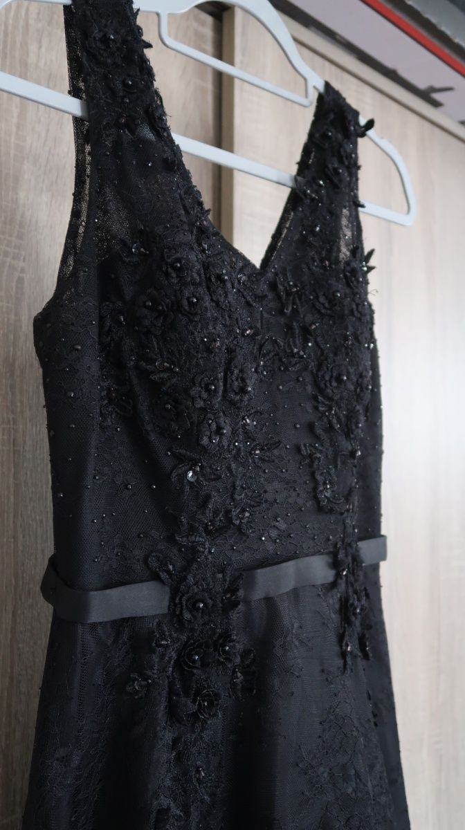 Vestido cerimónia renda preto