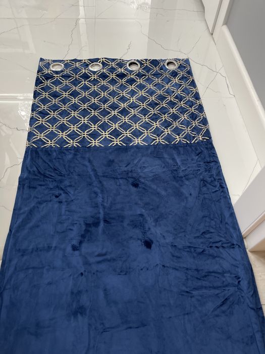 2 zasłony 130x245cm granatowe zaciemniające