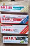 Зубна паста+подарунок зубна щітка lacalut activ,sensіtive,white