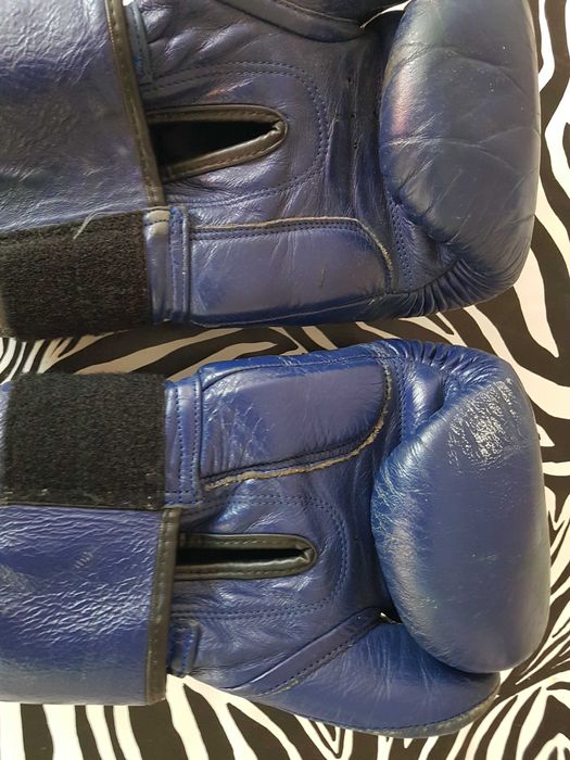 Luvas couro azul Raja Boxing