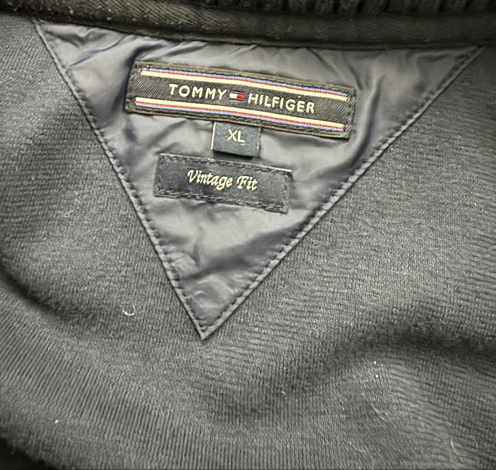 TH Tommy Hilfiger ,bluza jak kurtka wiosna, kangurka L/XL Logowana
