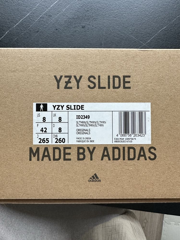 Karton box Adidas Yeezy Slide Slate Marine klapki