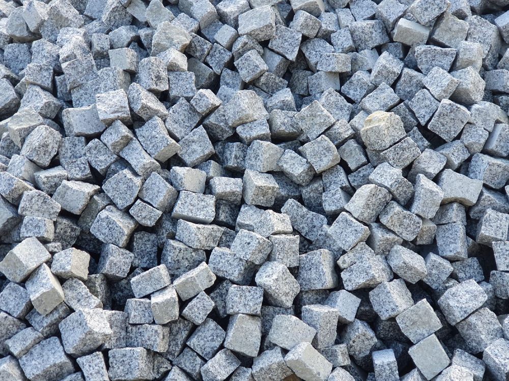 Kostka Granitowa 15/17 Brukowa Szara Strzegom