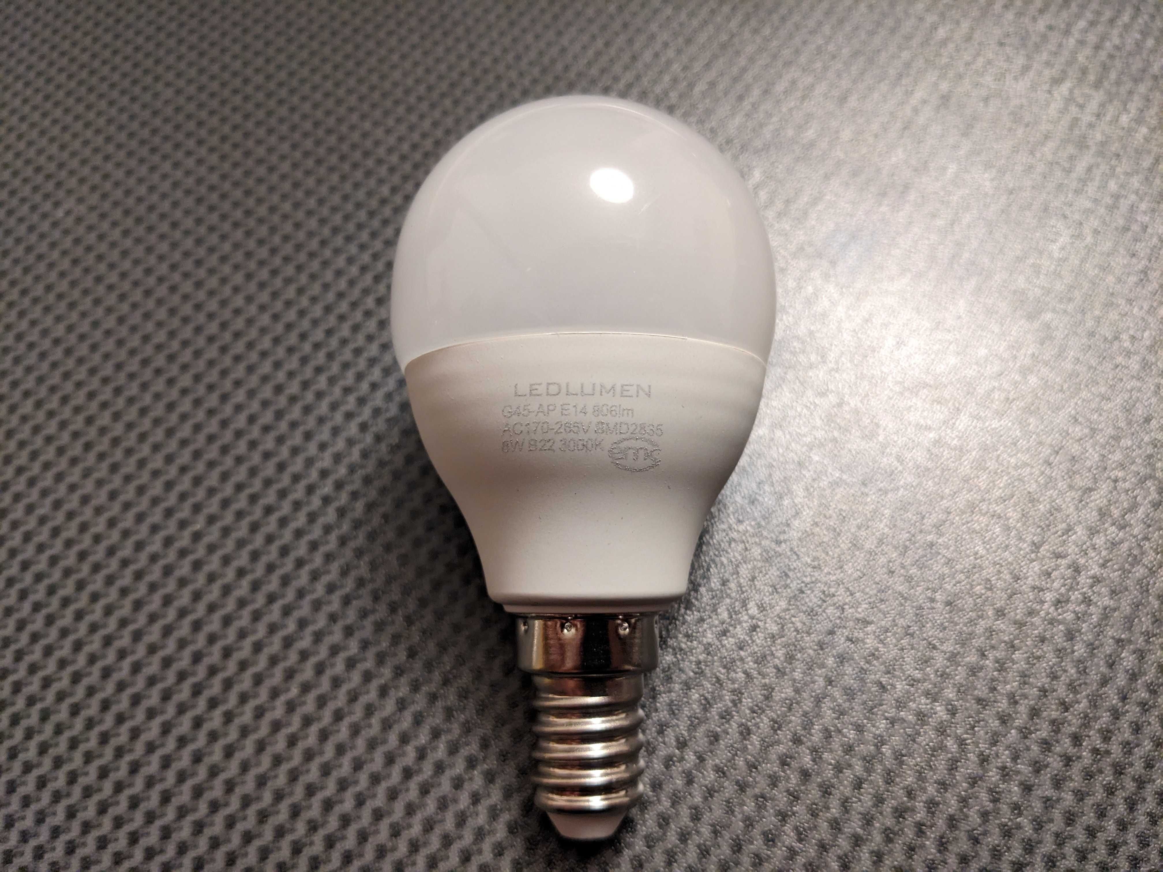 Żarówki nowe Led E14 8W=60W 806lm 3000K ciepła barwa - 2szt.