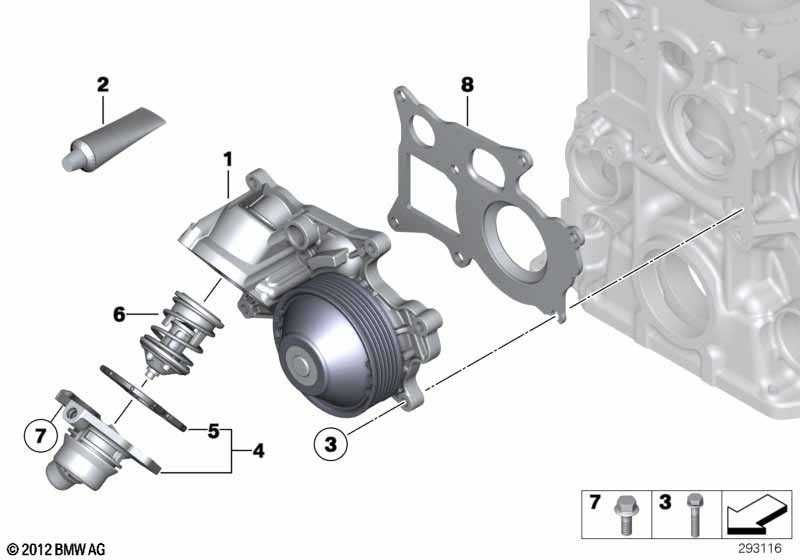 Obudowa termostatu  BMW Seria: 3' 4' 5' 6' 7' nr. mag 1/085