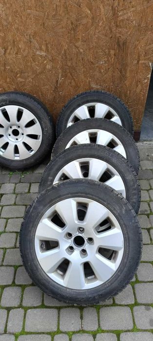 Sprzedam alufelgi 5x112 z oponami zimowymi 205/55/R16