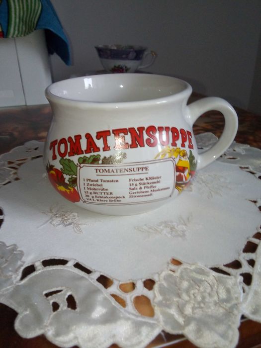 Kubek z przepisem na zupę nowy ceramika