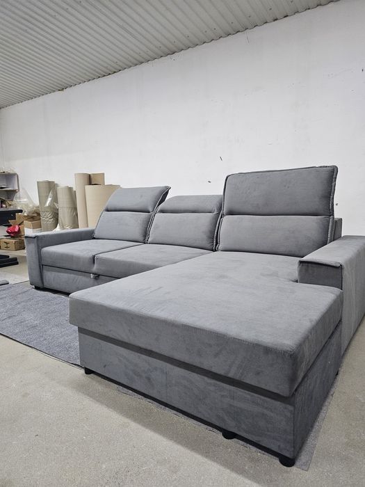 Narożnik prosto od producenta rozkładany regulowane zagłówki