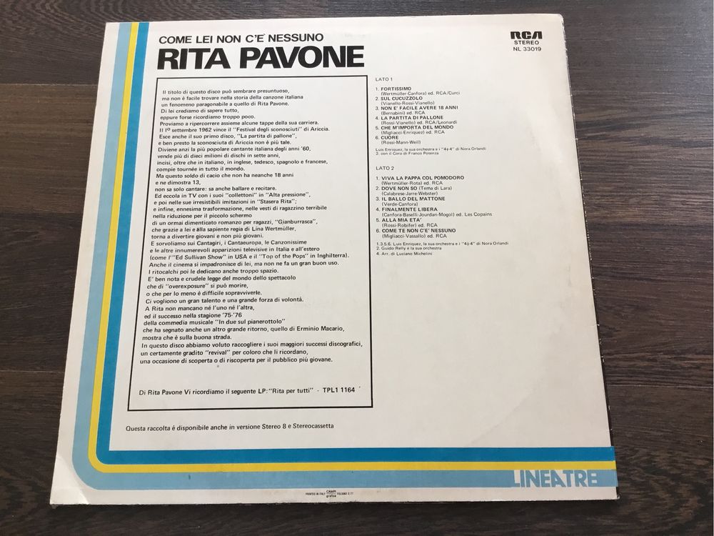 Rita Pavone come lei non c’e nessuno winyl