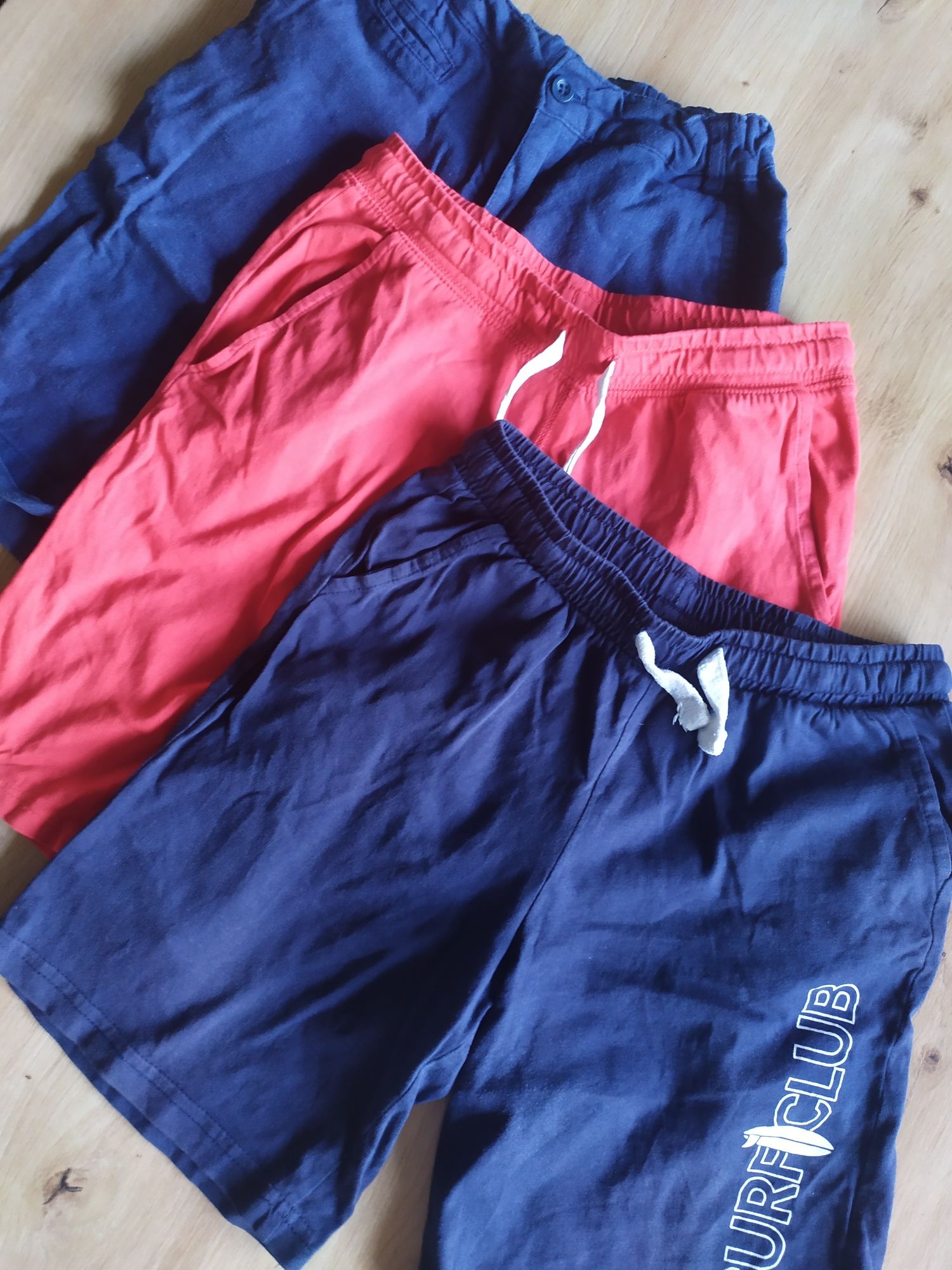 3 x szorty krótkie spodenki Coccodrillo H&M L&S r. 134