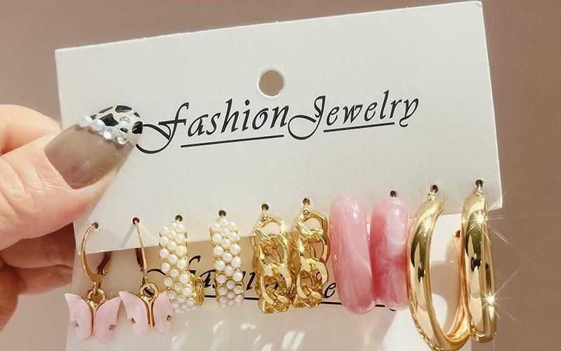 Kolczyki Eleganckie Modne 5 Par Zestaw kod 2546