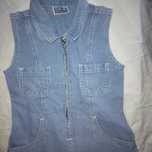 Sukienka 122 cienki jeans niebieska