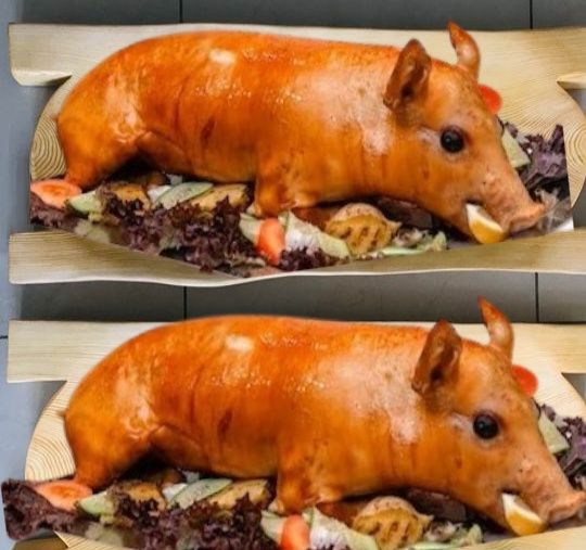 Koryto drewniane na pieczonego prosiaka DUŻE koryta na świnię XXL 100c