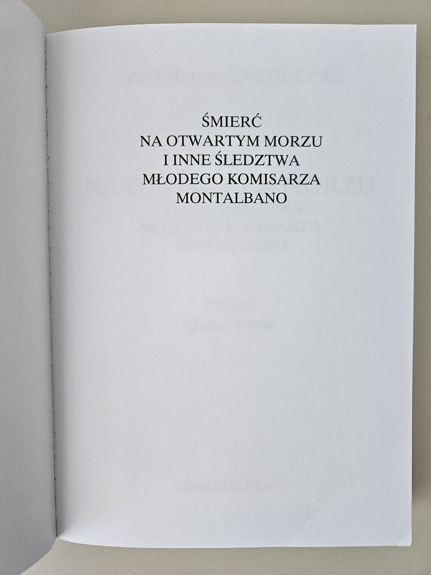 Andrea Camilleri Śmierć na otwartym morzu.