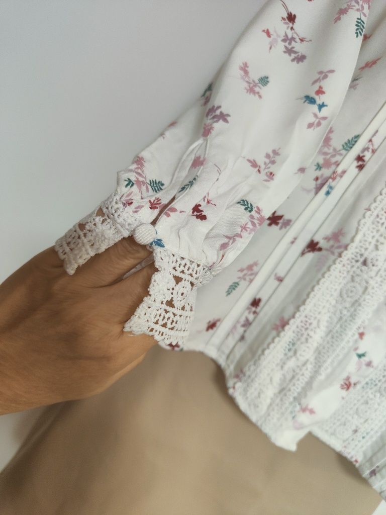 Biała koszula damska w stylu Boho mohito rozmiar 38