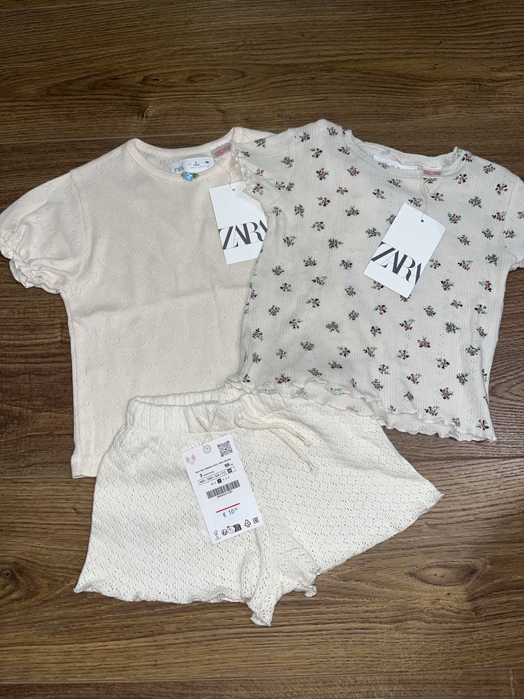 Футболка, шорти zara на дівчинку