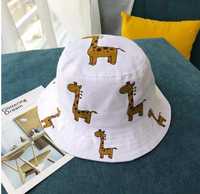 Хлопковая детская летняя панама панамка шляпа шапка жирафик