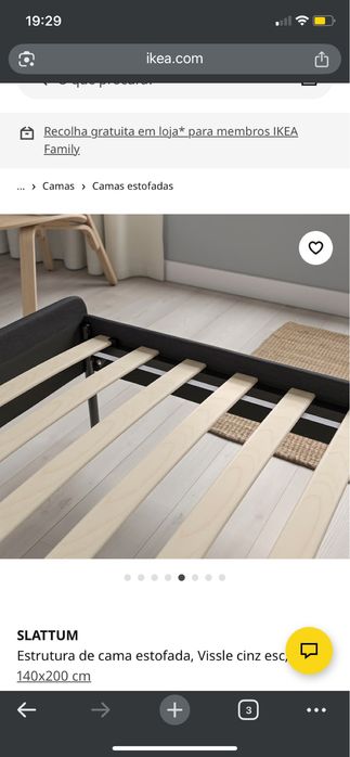 Cama de casal com estrado e colchão ortopedico.