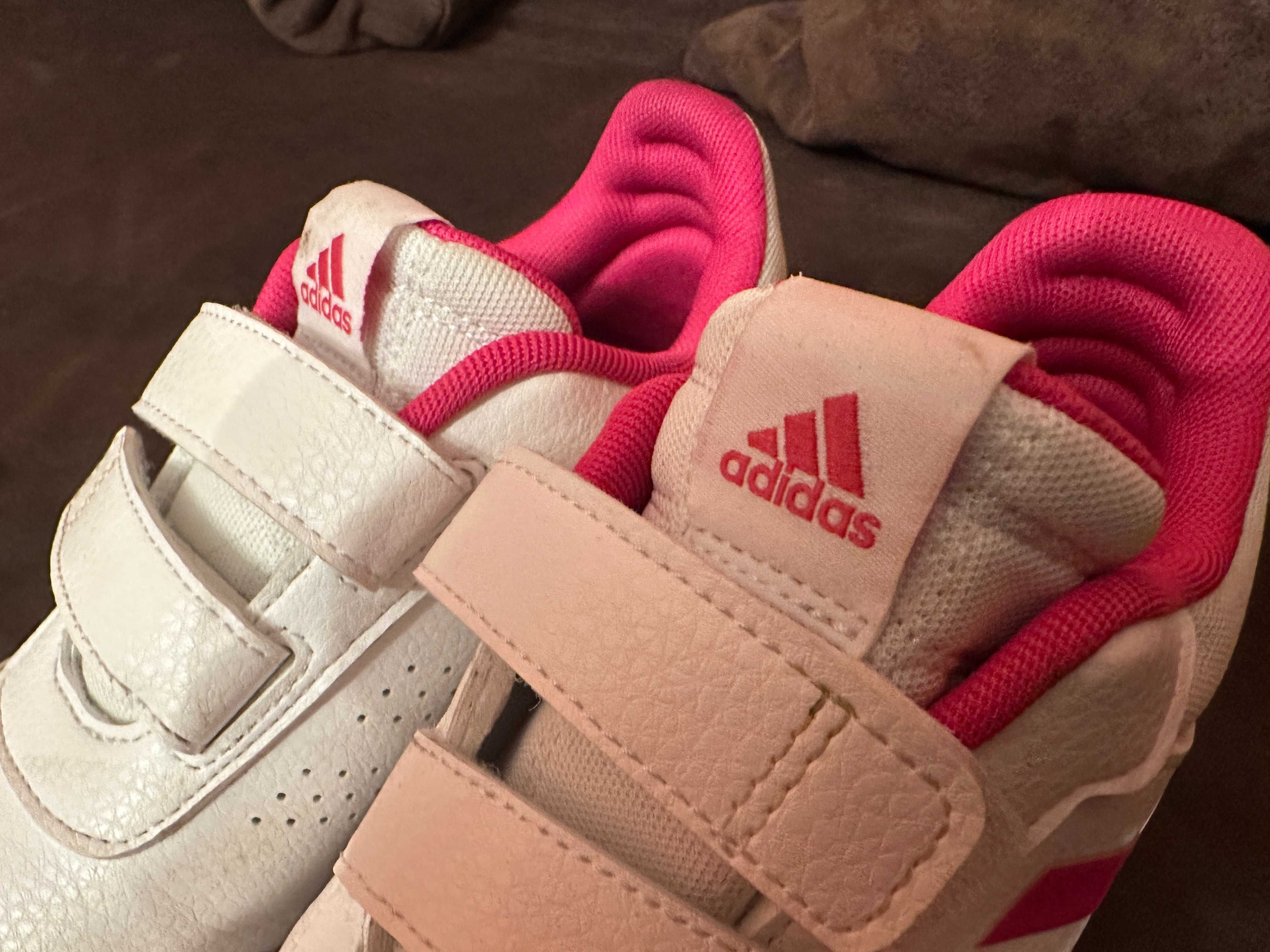 Adidas Sneakers GW6451 rozmiar 34 biało-różowe na rzepy