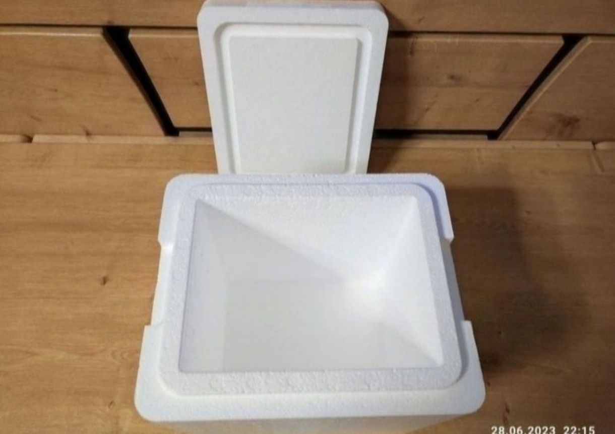 2 szt. Styrobox pojemnik styropianowy izotermiczny 28x23x28 + 4 wkłady