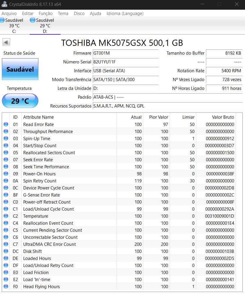 HDD 2.5 sata 5400rpm 500GB