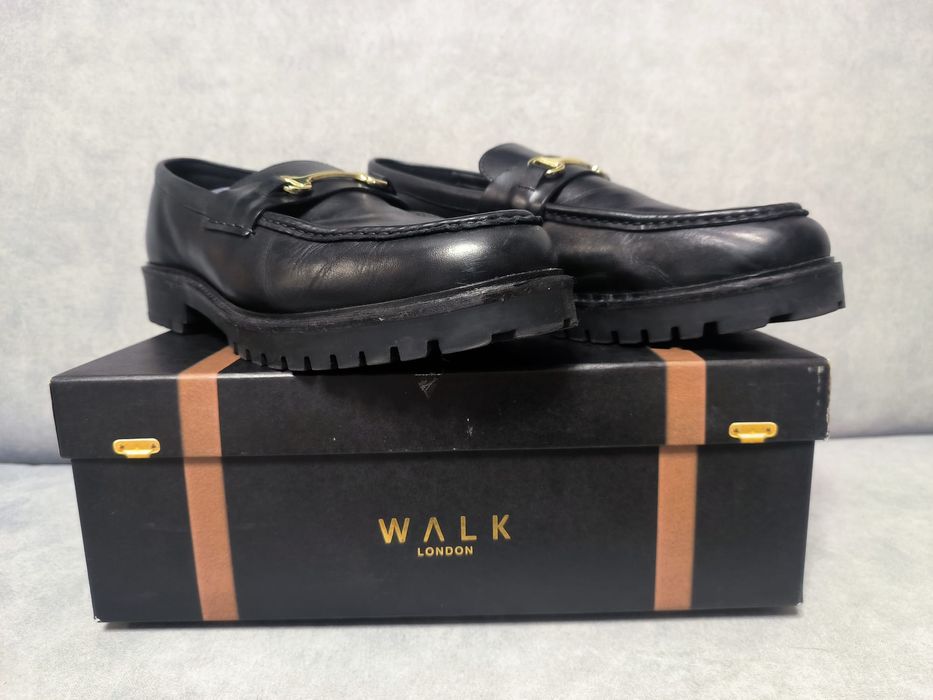Męskie czarne loafersy Walk London r. 45