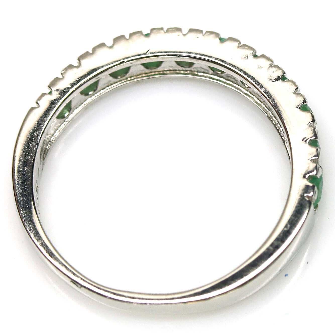 Кольцо с зеленым изумрудом, серебро 925 пробы, размер 17,75