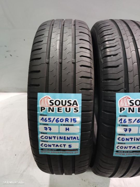 2 pneus semi novos 165-60r15 continental - oferta dos portes -80 EUROS