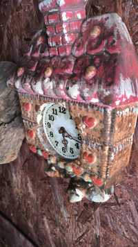 Zegar kwarcowy ręcznie malowany