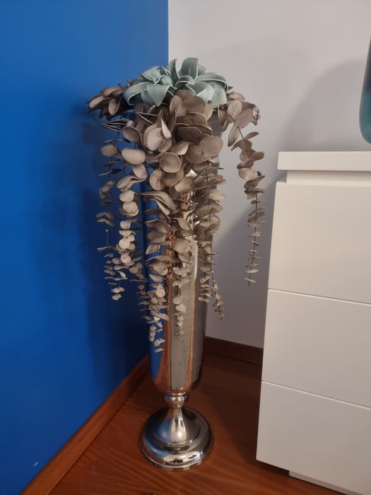 Vaso 100cm prateado