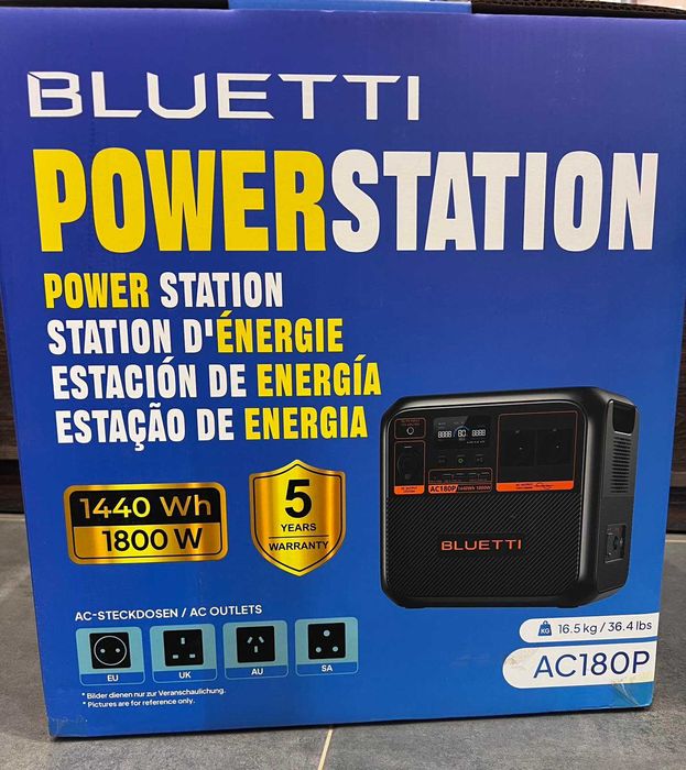 Зарядна станція BLUETTI AC180P 1800 Вт/1440 Вт/г, LiFePO4,оф гар 24міс