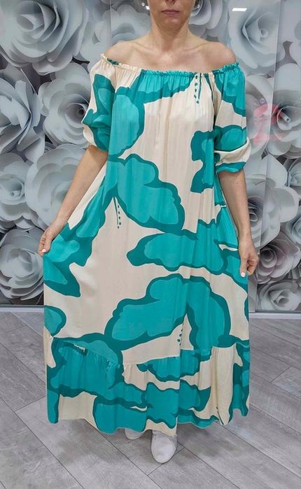 Piękna Sukienka Hiszpanka Kobieca Czarująca 50 52 Włoska