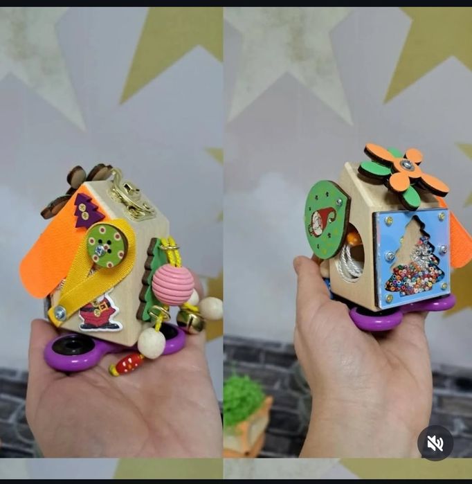 Бізікуб бізіборд розвиваюча іграшка тактильні ігри кубики