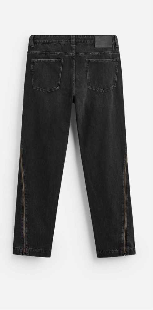 Zara jeans flared zip black/blue/grey