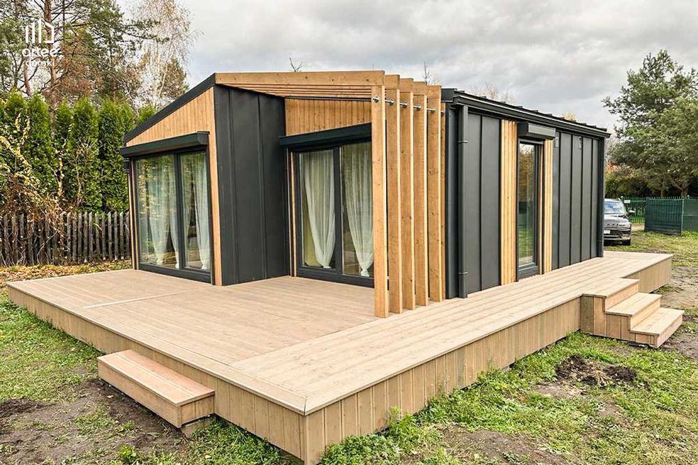 Domek modułowy drewniany całoroczny 35 m2 na zgłoszenie Artee Domki
