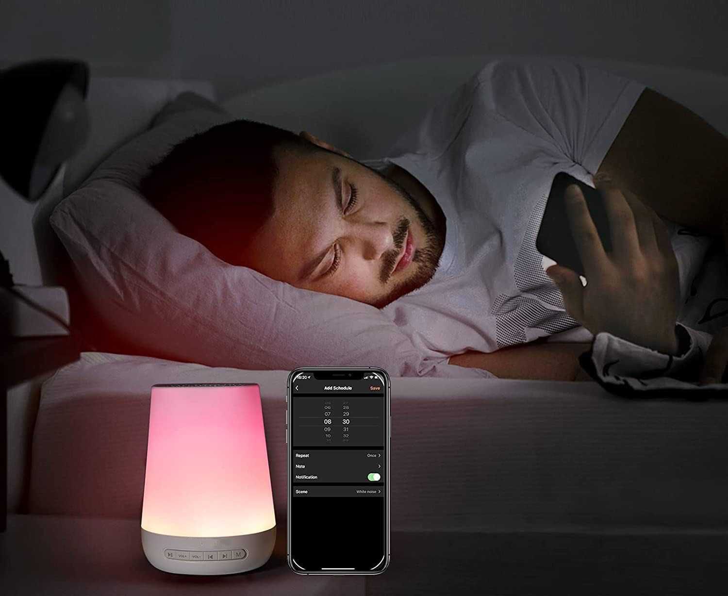 Lampka LED z Funckja Białego Szumu dla Dzieci Niemowląt od DianaUczy