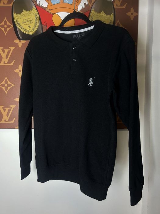 ЦЕНА БЫЛА 3000!Мужской свитер Polo Ralph Lauren черный кофта реглан