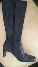 Botas altas pretas pele