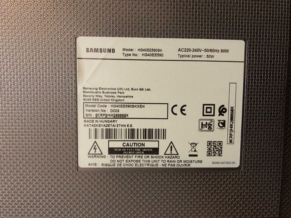 Tv Samsung seminova 40 polegadas ecran partido