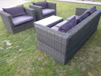 Royal Life Style masywny komplet mebli ogrodowych z technorattanu