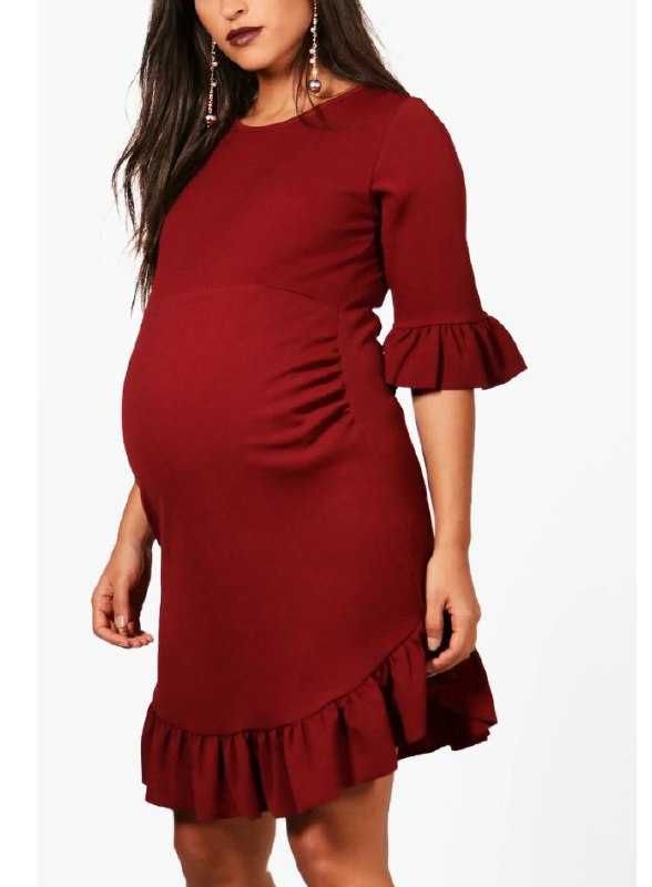 Стильное яркое платье для будущих мама от BOOHOO