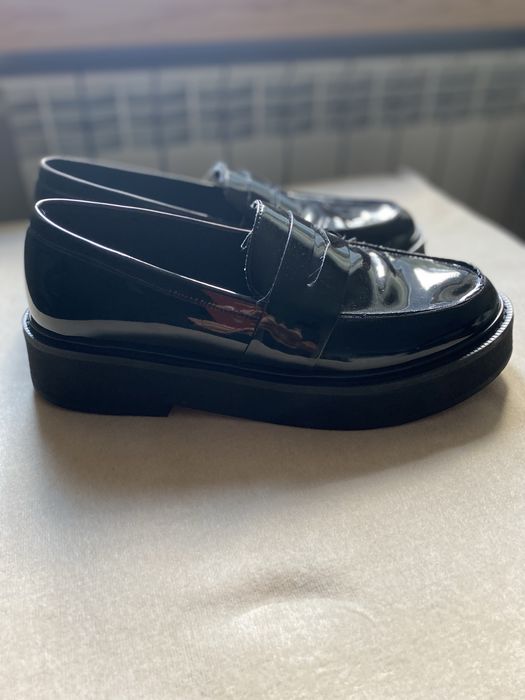 Mokasyny lordsy na platformie