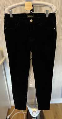 Spodnie damskie czarne sztruksy Massimo Dutti rozmiar 38