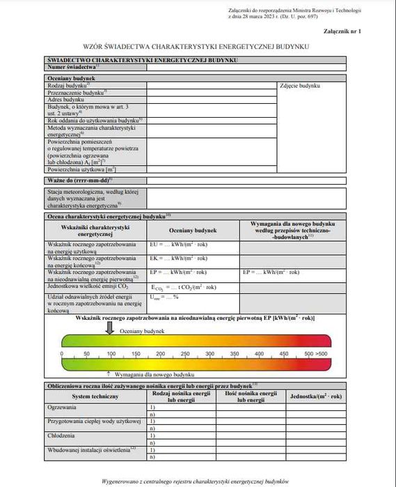 Świadectwo Energetyczne ŚChE Certyfikat Energetyczny