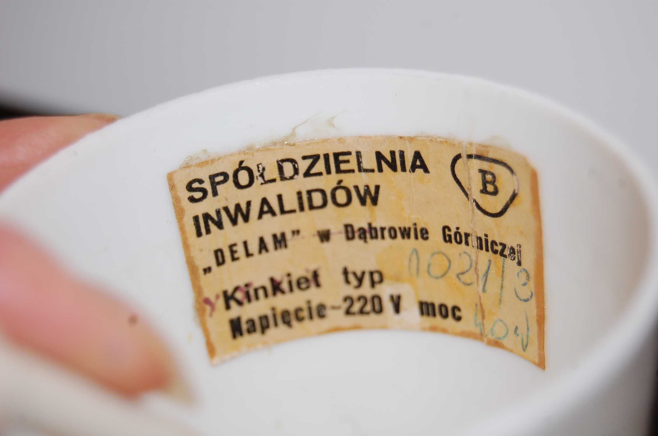Żyrandol, lampa z kloszami, na 3 żarówki - PRL